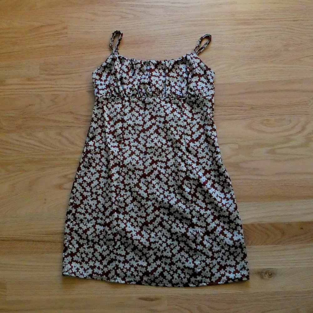 Pacsun LA Hearts Brown and Flower mini dress